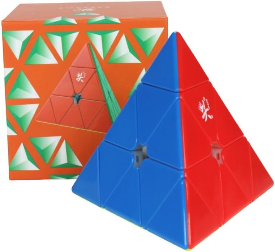 Dayan Pyraminx V3 Magnetic Speed Cube | 10 Magnet Ball-Core | 48-Level Numerical Dual Adjustment & Adjustable Core Magnets | Lightweight 60g Professional Stickerless Pyraminx Puzzle