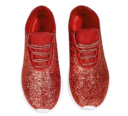 Image of K KIP WOK Fashion Glitter Sneakers for Womens Silp On Running Shoes Lightweigt Tennis Walking Sneakers