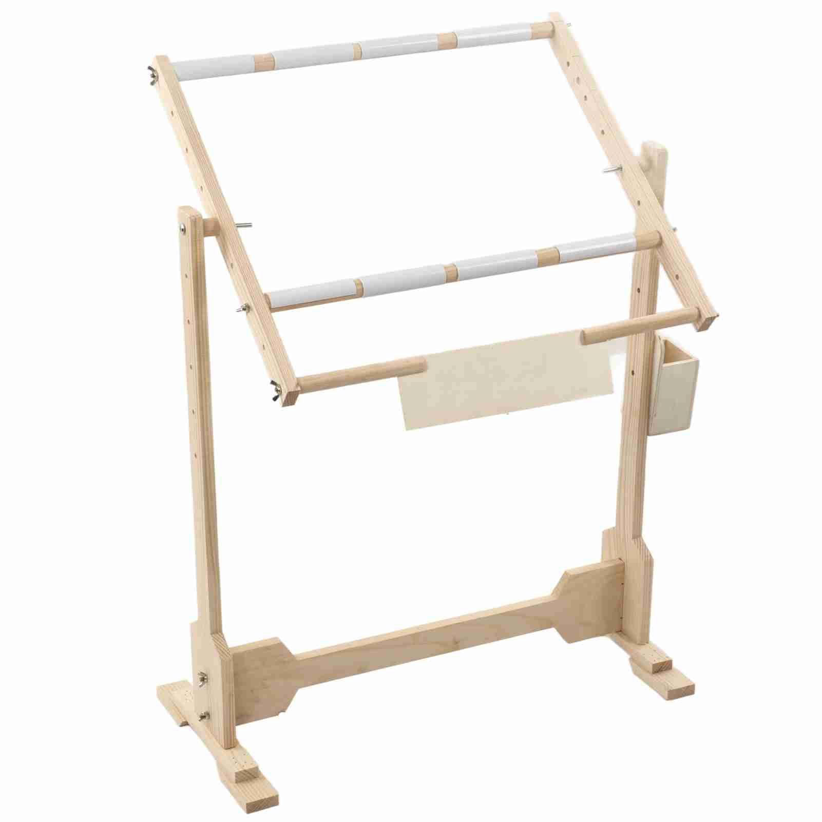Alomejor Embroidery Stand with Adjustable Height Frame | Materiał drewniany, 5 poziomów wysokości, stojący na podłodze, kompatybilny z gobelinem