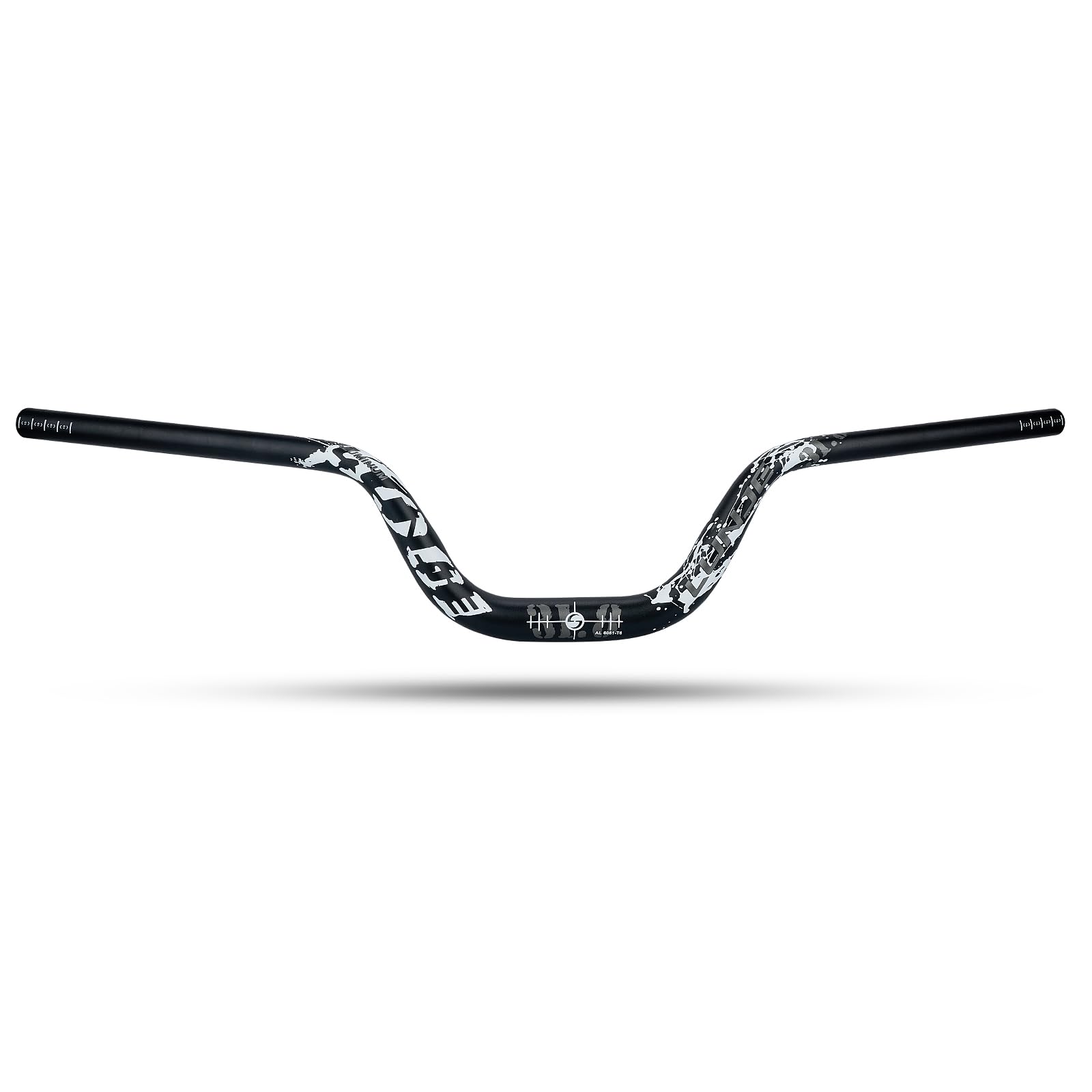 LUNJE Mountain Bike Handlebar, 31.8mm, 35/50/70/90/120mm Rise Options, 780mm Cutable Width, Lightweight T6 Aviation Aluminum for MTB Trail Commuter Bike, Durable Ergonomic Chameleon Pattern-120mm Rise