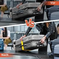 WISYOK Koffergurt, 2 Stück, 130-250cm, Gelb, Kofferband Gurt Auffällig – Ansicht 5