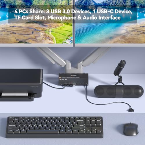 Commutateur KVM KCEVE DP boîtier métallique 8K pour architectures multi-écrans - 5