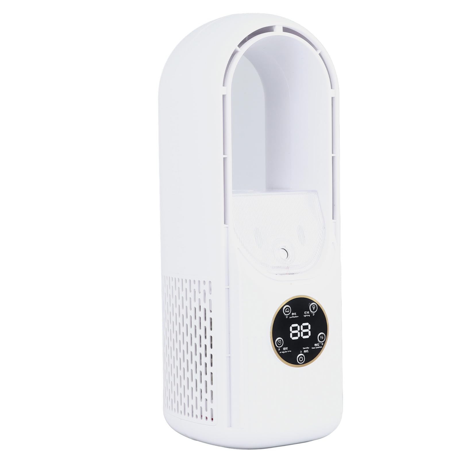 CHEOTIME Portable Bladeless Fan, Desk Fan 6 Speed Small Personal Cooling Fan Quiet USB Table Desk Misting Fan with Timing Personal Cooling Fan for