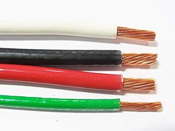 100' EA THHN THWN 6 AWG GAUGE BLACK WHITE RED COPPER WIRE + 100 8 AWG GREEN