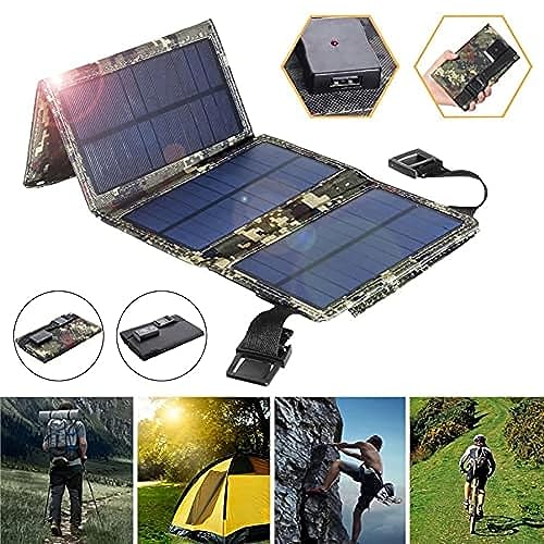 Panel de carga solar plegable Lawaia 5V20W impermeable para acampar 3