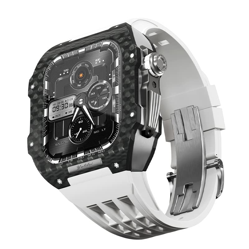 Boîtier en fibre de carbone montre Apple Watch antichoc pour protéger écran