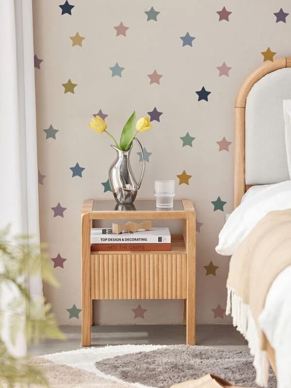 Stars Decorative Stickers - 35 Coloured Stars Stickers - Vinyl Wall Sticker for Children's Room Decoration, Boys, Girls - Image 4