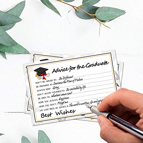 Image of Graduation Wish Cards - 50PCs High School or College Graduation Advice Cards Supplies 2026 Decorations Grad Celebration Party Supplies for High School /College /Senior School