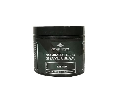 MNSC Bay Rum Naturally Better Shave Cream - Afeitado suave, fórmula hipoalergénica para piel sensible, piel más suave, evita rasguños, cortes e