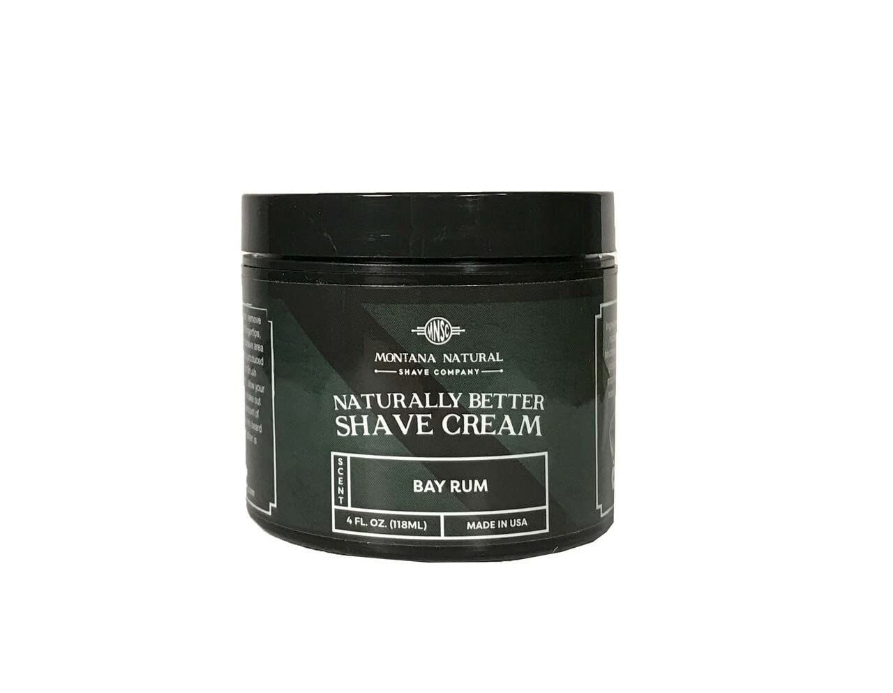 MNSC Bay Rum Naturally Better Shave Cream - Smooth Shave, Hypoallergenic Sensitive Skin Formula, Softer Skin, Prevent Nicks, Cuts, and Irritation, Handcrafted in USA, All-Natural, Plant-Derived