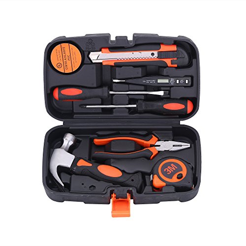 COLMAX 9PCS Mixed General Hand Tool Kit?Portable Small Tool Set, Daily use