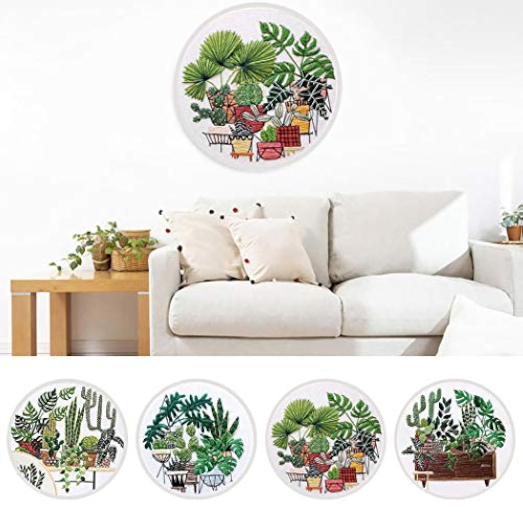 Embroidery Kit, Easy DIY Plant Pattern