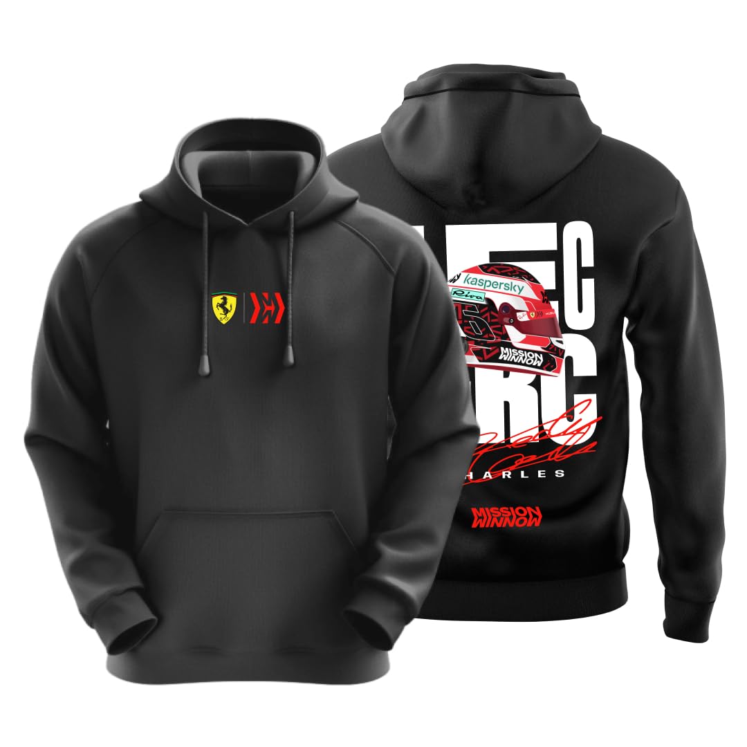 dudeme Charles Leclerc Motorsport Hoodie for Car Enthusiast for Men & Women Black Hoodie 100% Cotton Car Printed Hoodies.-picture-40