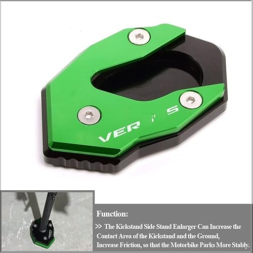 Miniatura 2 de EMLEVO Soporte para Kawasaki para motocicletas Versys 300 X300 X250, soporte lateral de pie, almohadilla de extensión de placa de soporte CNC (Color