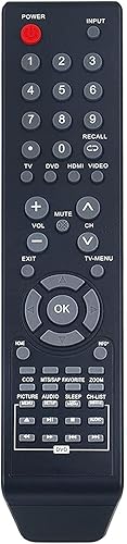 Mando a distancia reemplazado compatible con Insignia NS-24LD120A13 NS19LD120A13 NS-LTDVD19-09 NS32LD120A13 NS-LDVD32Q-10A NS28ED200NA14 NSLTDVD2609