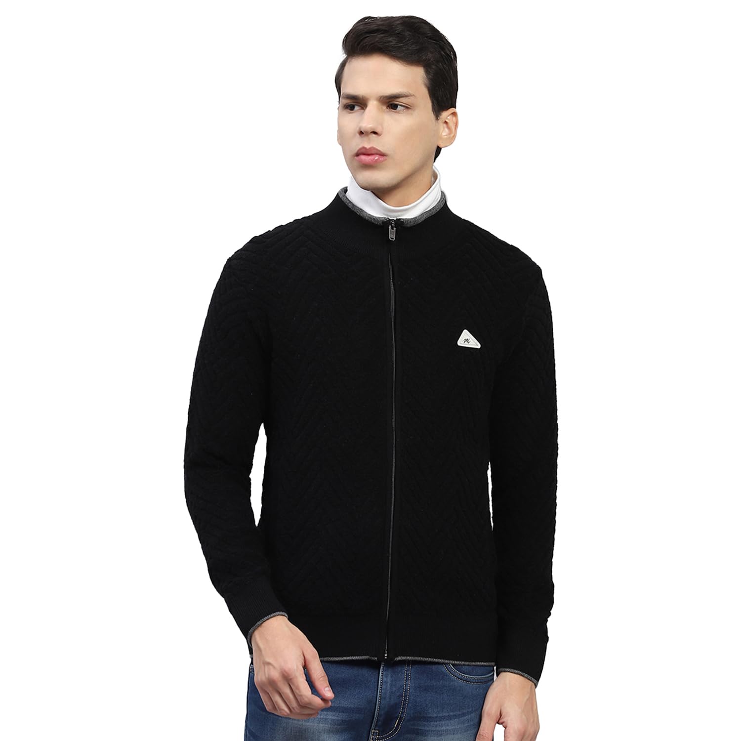 monte carlo Mens Self Design Mock Neck Full Sleeve Pullover (1240558ZP)-picture-29