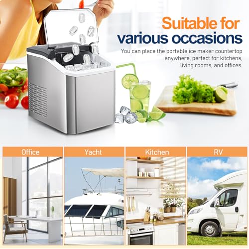 Máquina portátil para hacer hielo de mostrador NUOBESTY miniatura 4