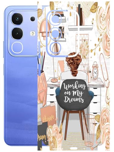 Image of AtOdds Mobile Skin Sticker Wrap | Compatible for VIVO IQOO Z10X (5G) | Scratchproof Matte Finish | Full Coverage for All Sides & Camera Protection (Dreams)