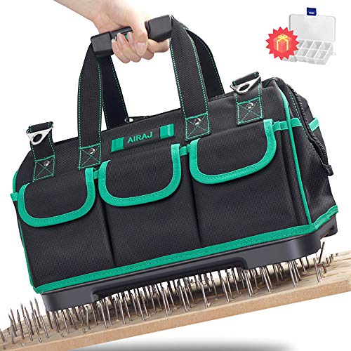 AIRAJ 14-in Tool Bag with Sturdy Base for Power/Hand Tools, Small Size Waterproof