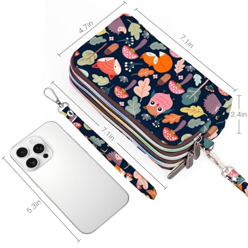 Image of BIAOTIE Large Capacity Wristlet Wallet - Women Printed Nylon Waterproof Handbag Clutch Purse
