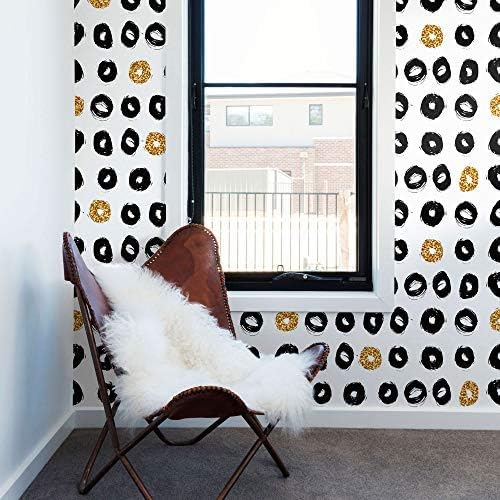 Walls By Me Peel and Stick Black and Yellow Teens Removable Wallpaper 6530-2ft x 4ft (61x122cm)
