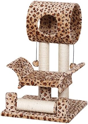 leopard print cat tower