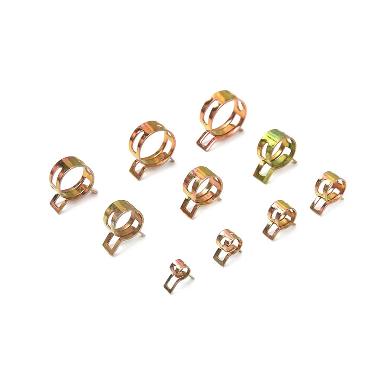 Fascette stringitubo, 50 Pezzi di Morsetti a Molla in Acciaio al Carbonio for Fascette stringitubo, Fascette stringitubo e raccordi for ferramenta di Fissaggio da 6 a 22 mm(ID 22mm)