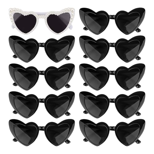 Lunettes de soleil coeur EVJF pour accessoires de séance photo mariage