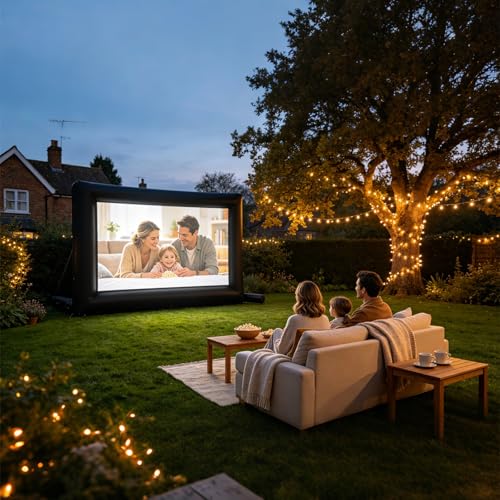 Soporte de pantalla inflable para proyector que soluciona el montaje exterior 4