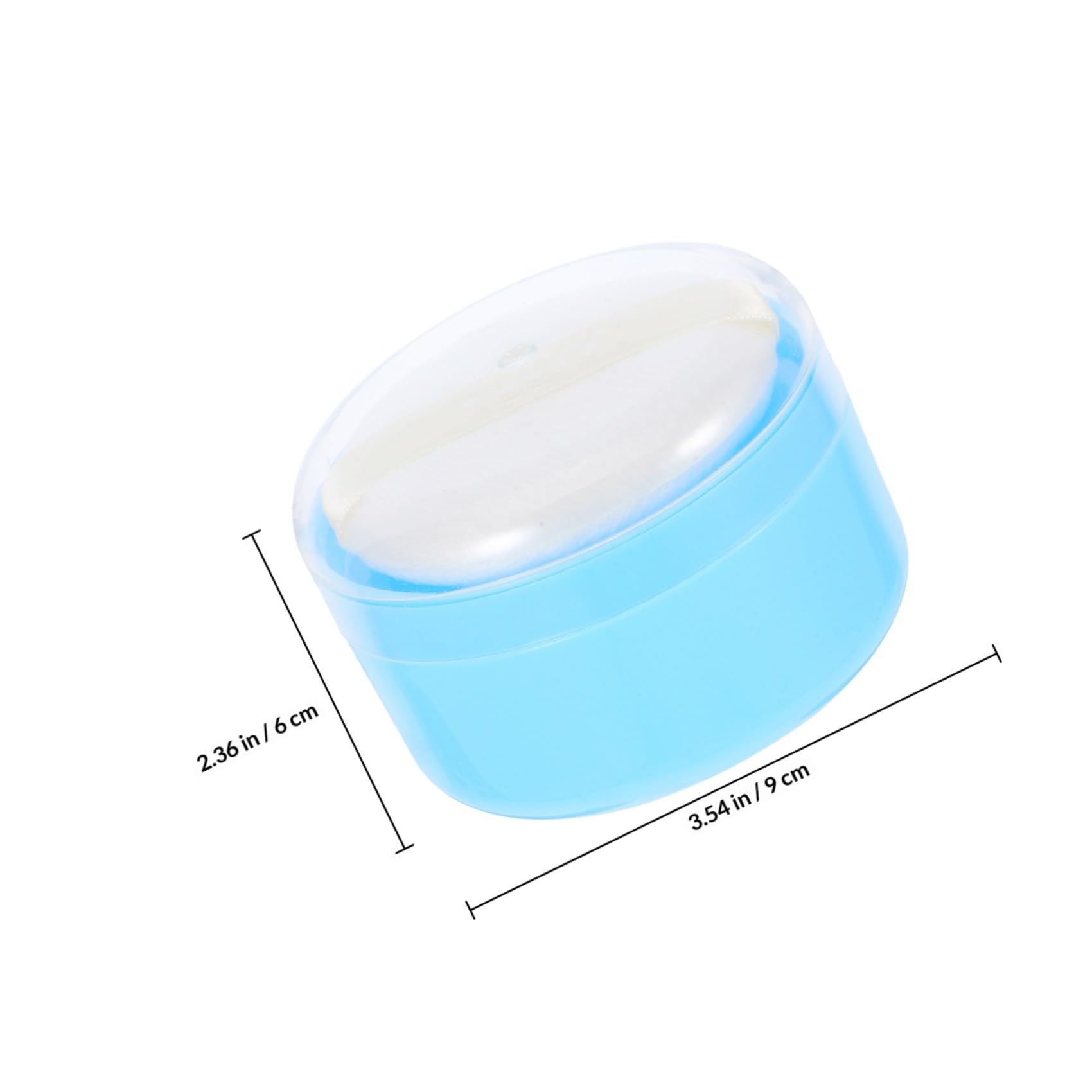Tragbare Babypuderdose mit Bequemer Puderquaste aus Kunststoff und Textilbaumwolle Praktische Aufbewahrungsbox für Babypuder zur Täglichen Anwendung zu Hause