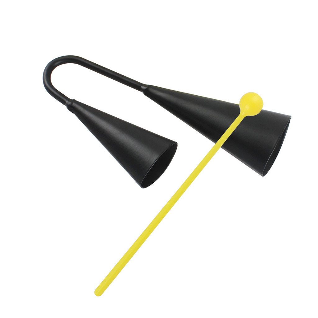 Set di 5 campanacci doppi in ferro nero per strumenti musicali