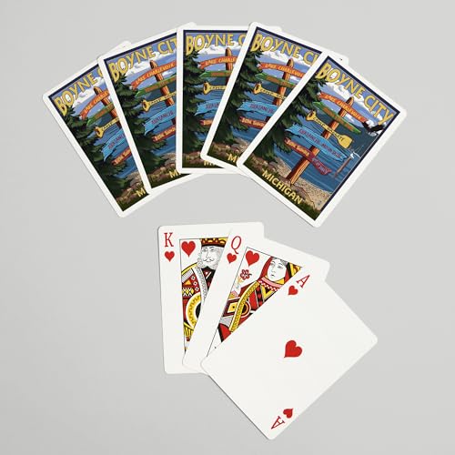 Baraja de Póker Boyne City con 52 cartas miniatura 7