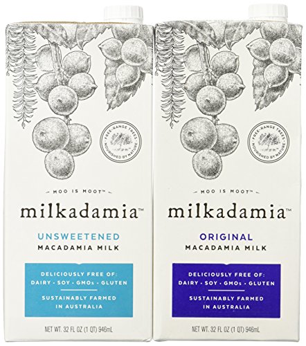 Milkadamia Variety Pack, Macadamia Milk, 32 Ounce (Pack of 6)