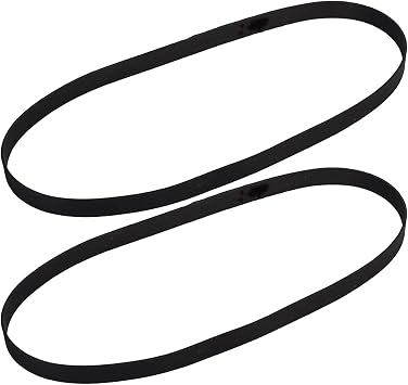 2Pcs Turntable Belt Rubber Flat Drive Belt Record Player 627mm X 4mm X 0.6mm Repeater Player Belt, Black