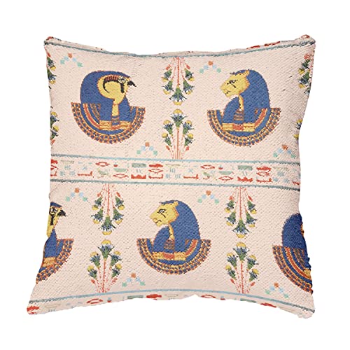 Coussin sequin pharaon pour rompre la monotonie d'un salon moderne