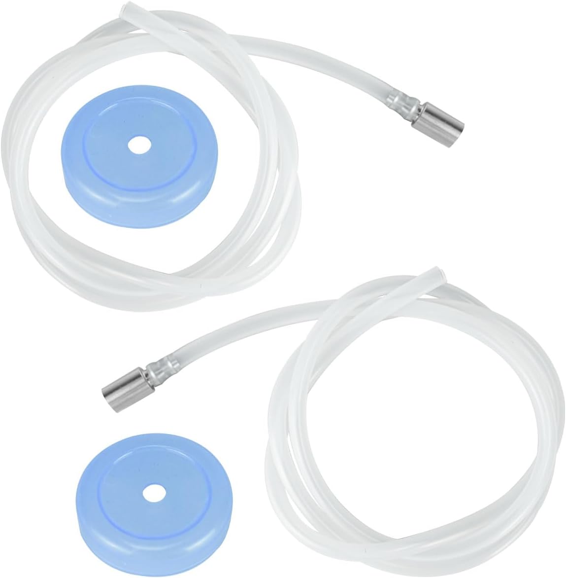 Silicone Tubing Water Line for 5 Gallon Water Bottles 2 Sets 4.59Ft Replacement Hose with 304 Stainless Steel Countersunk Head with Filter