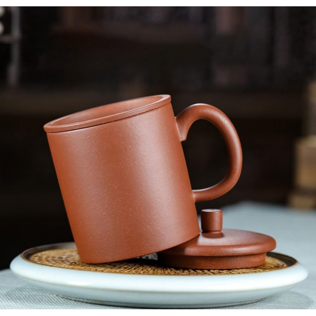 Tasse à thé Service à thé ménager 380 ML, Tasse de Sable Violet Faite à la Main avec Filtre à Doublure, Tasse d'infusion de thé Tasses à thé réutilisables