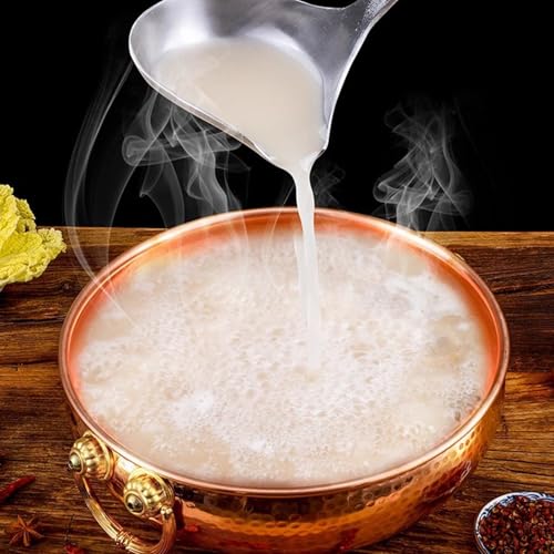 Olla de cocina de cobre y cacerola de doble oreja con tapa 7