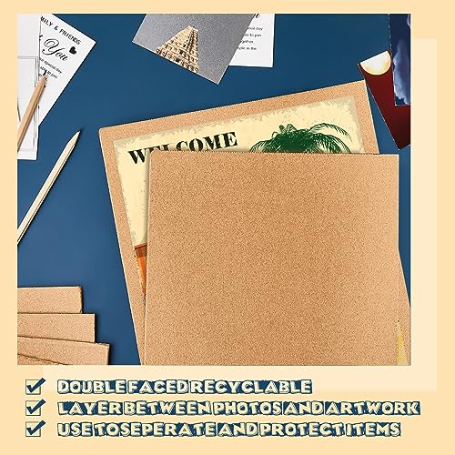 Image of Henoyso 110 Pack 12 x 12 Inch Corrugated Cardboard Sheets Flat Cardboard Sheets Packaging Inserts Flat Square Inserts Squares Separators for Shipping Packing Mailing Crafts (Brown)