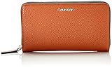 Material: Polyurethan Calvin Klein Damen Neat Ziparound Wallet Xl Geldbörse Braun (Cuoio)