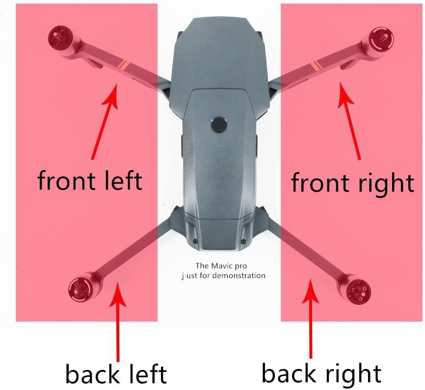 Miniatura 3 de runchicken (fl) - Piezas de repuesto para el cuerpo del brazo delantero izquierdo del cuadricóptero del brazo, piezas de reparación para DJI Mavic