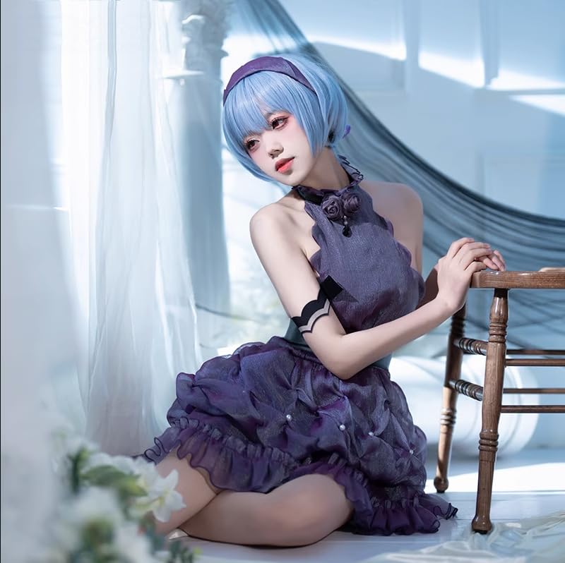 Amazon.co.jp: 【ラベンダー】 綾波レイ（あやなみ レイ） コスプレ 