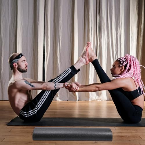 Mipcase Semicircular Yoga Massage Roller Epp Foam Body Roller para Entrenamiento de Fitness y Masaje de Piernas Negro 60cm miniatura 7