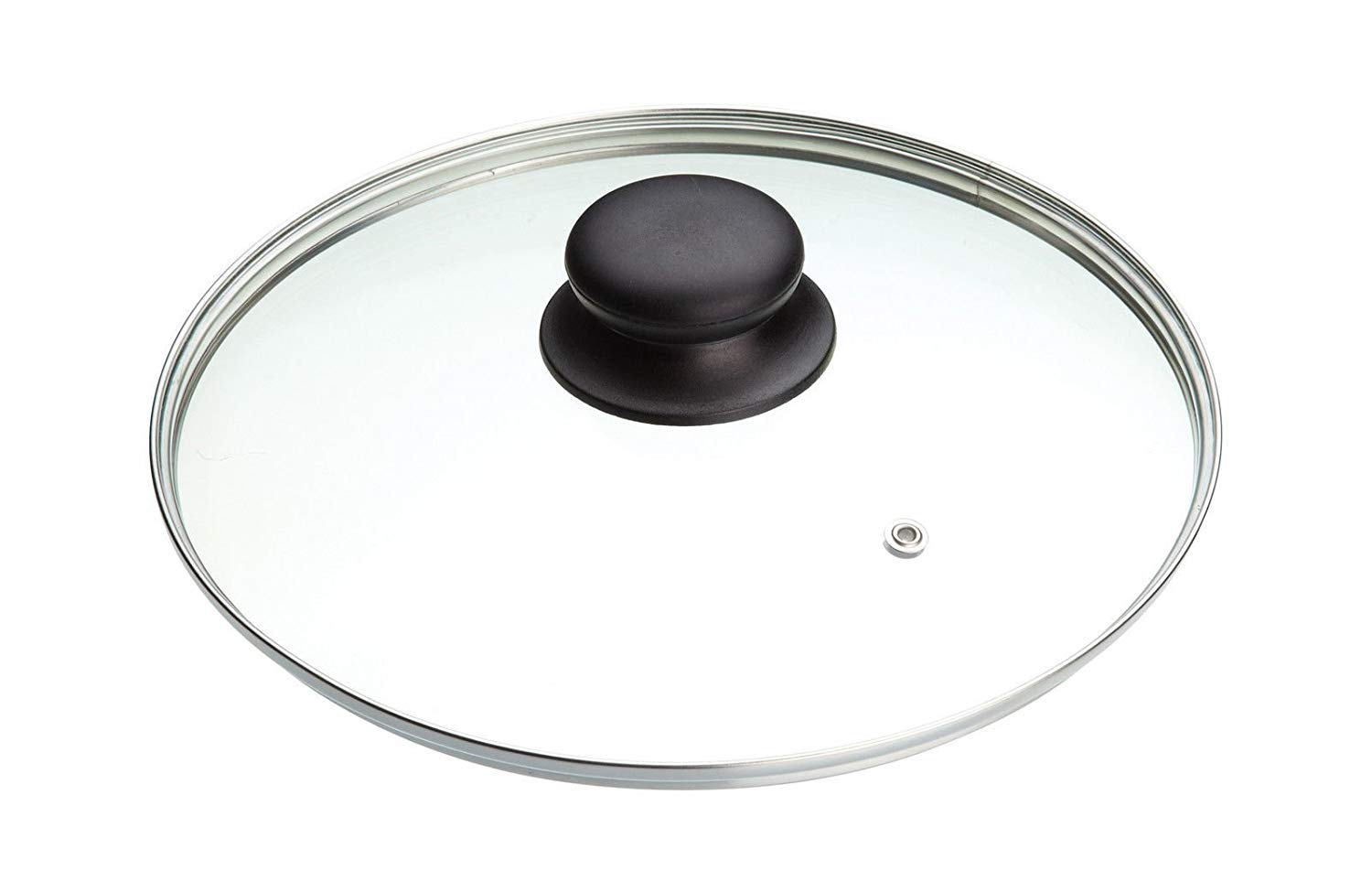 Zaf Black Vented Frying Pan Saucepan Glass Lid Cover Replacement (28Cm)