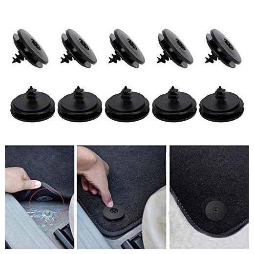 10 Piezas/Juego Interior del Coche Alfombrilla para el Piso Alfombra con Hebilla Clips de fijación Antideslizantes fijos