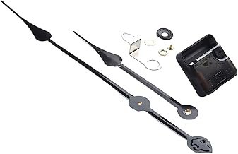 WIIYENA Movement Mechanism Mechanism Kit High Torque Silent Quartz Wall Clock Repair Kit with Long Hands for Large Clock 50-60cm (Black 2)