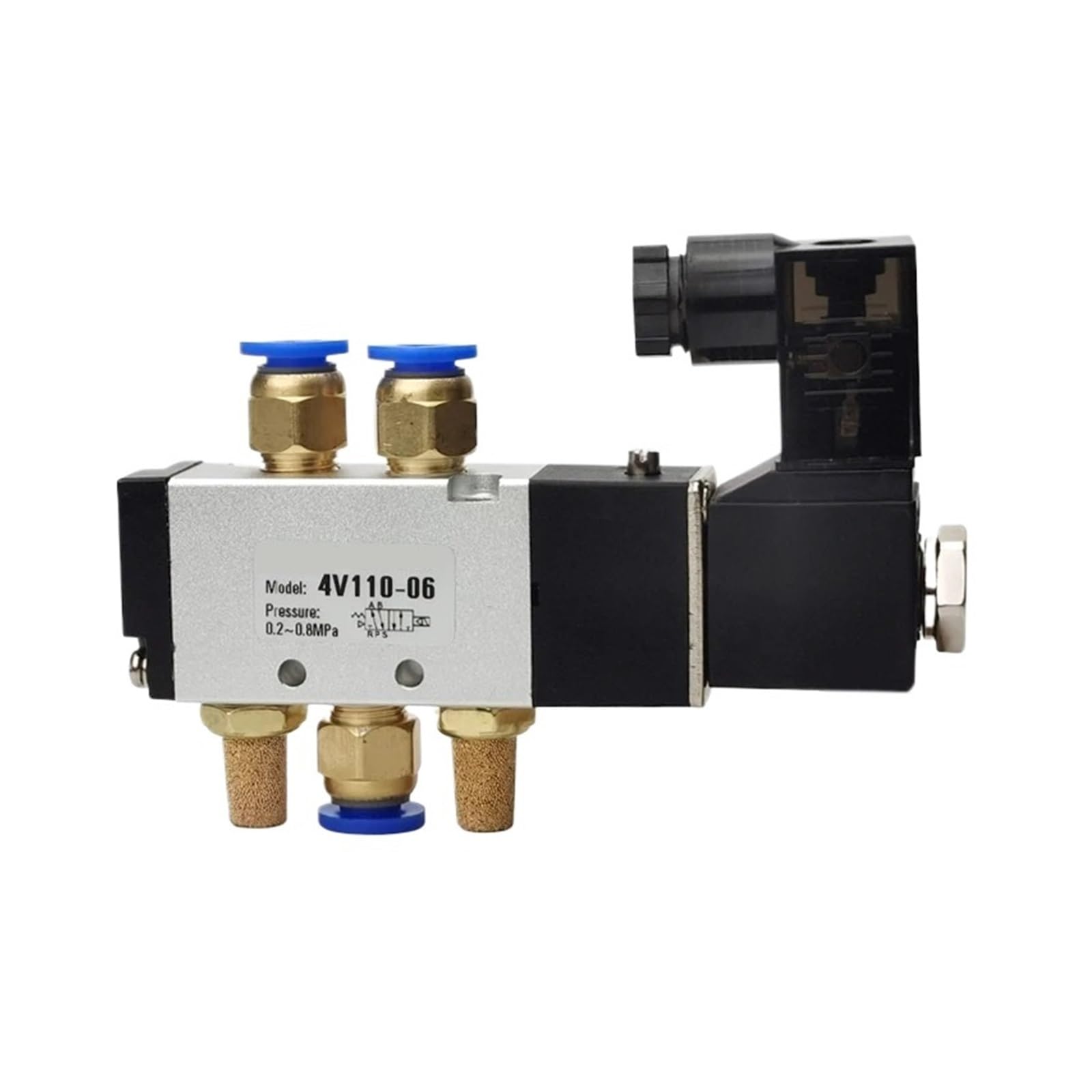 Électrovanne pneumatique 4V110-06 5/2 voies 24V pour distributeur d'air comprimé