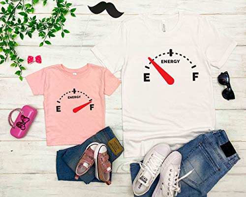 daddy and me matching shirts, fathers day matching outfit, energy full/empty tees2