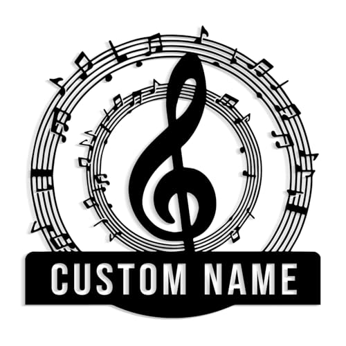 Customized personalized music metal name tags, metal wall art, personalized music studio decorations are the best gifts for music lovers (style-2)