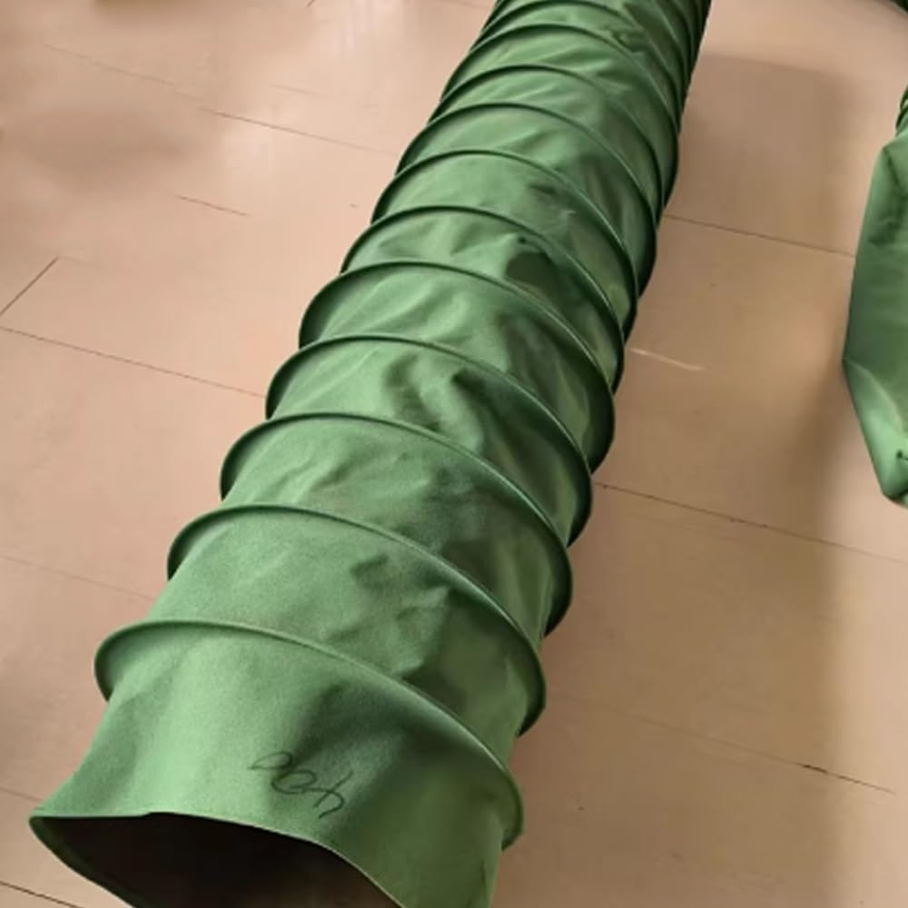 Commercial Heavy Duty Canvas Ducting For Factories/Basements/Farms Heat Resistant Ventilation Duct Hose Built-in Steel Wire Spiral 5in-24in(L 1m(3.28ft),155mm(6"))